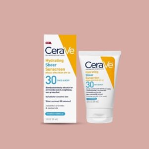 CeraVe Hydrating Sheer Sunscreen Broad Spectrum SPF 30 for Face & Body